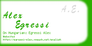 alex egressi business card